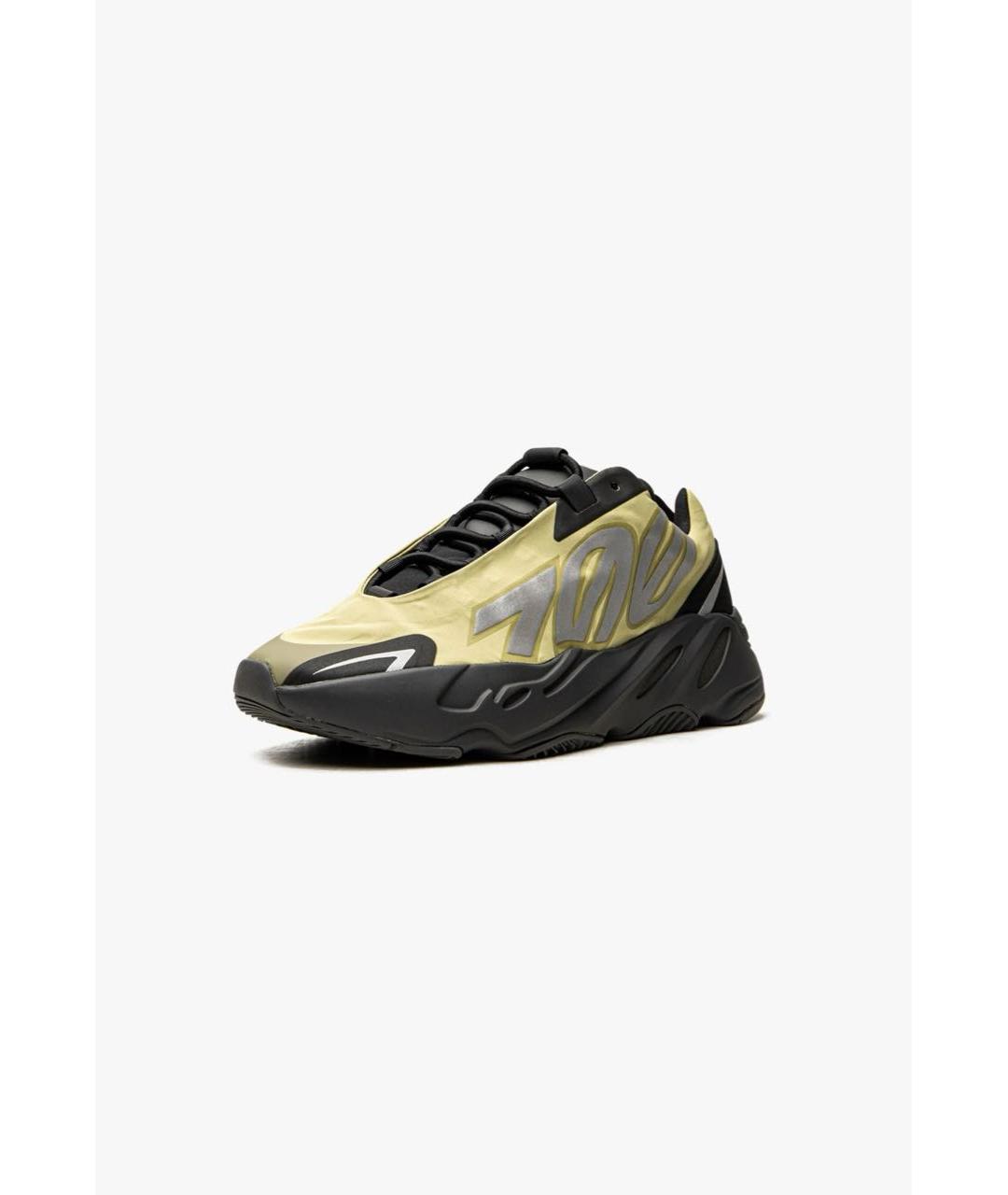 ADIDAS YEEZY Желтые текстильные низкие кроссовки / кеды, фото 4