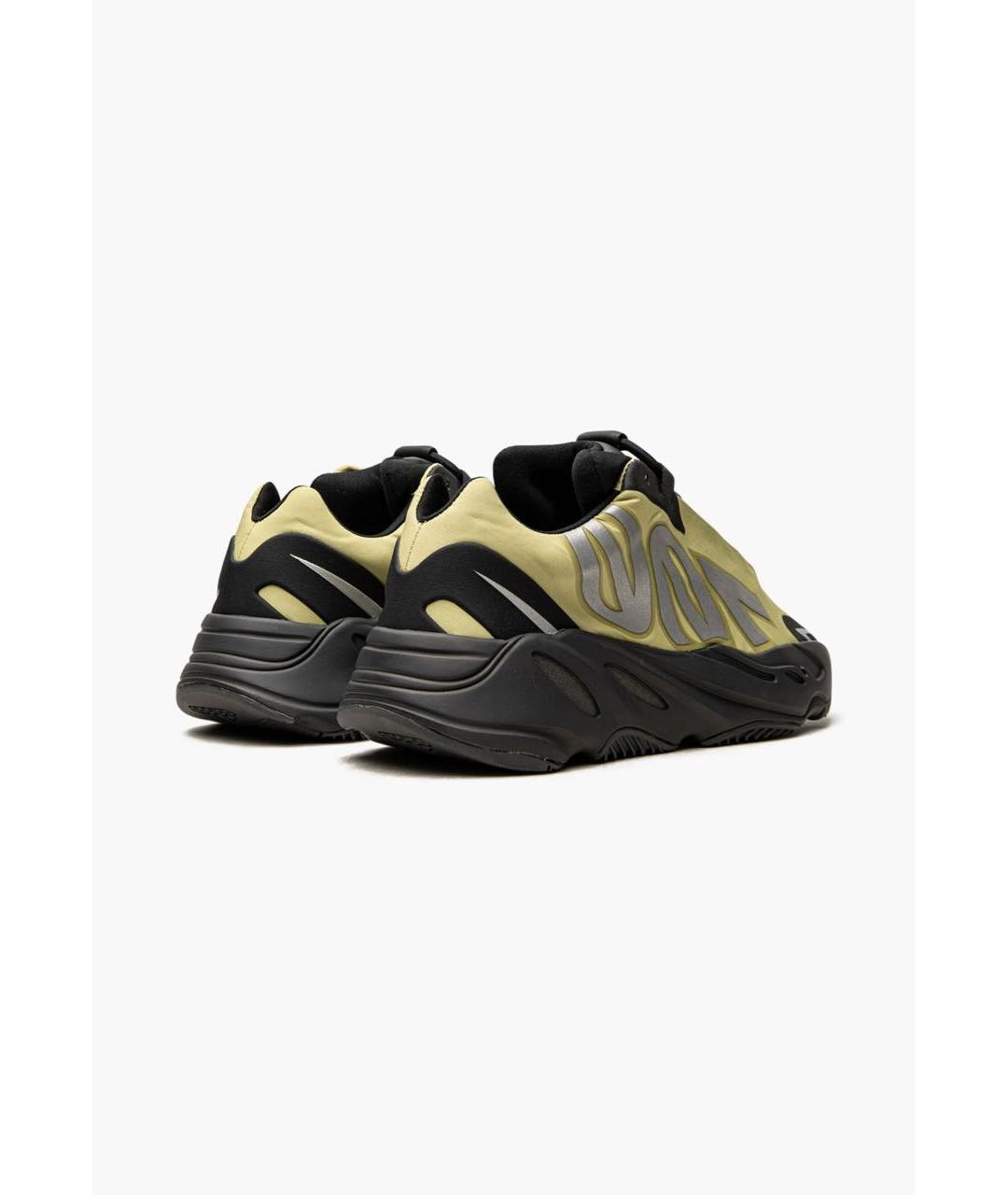 ADIDAS YEEZY Желтые текстильные низкие кроссовки / кеды, фото 3
