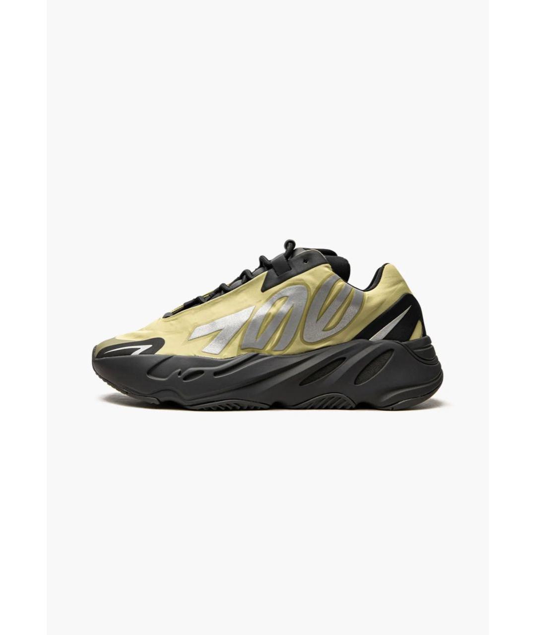 ADIDAS YEEZY Желтые текстильные низкие кроссовки / кеды, фото 6