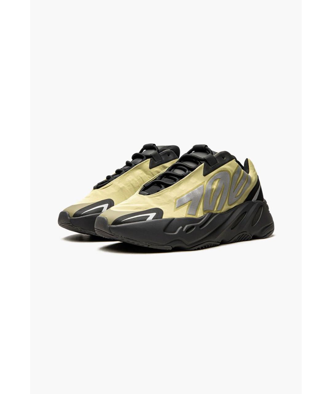 ADIDAS YEEZY Желтые текстильные низкие кроссовки / кеды, фото 2