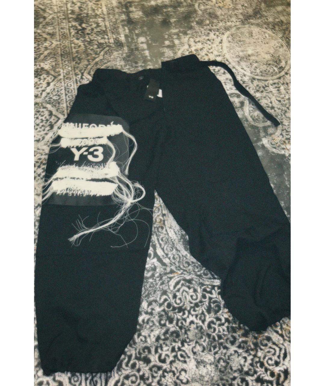 Y-3 Черные брюки широкие, фото 5