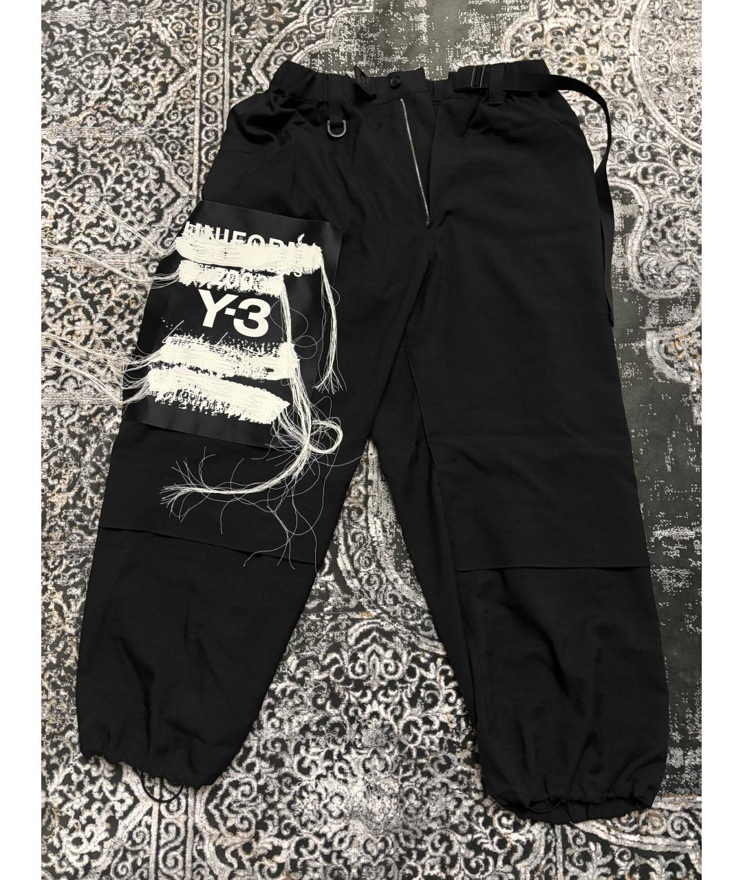Y-3 Черные брюки широкие, фото 2