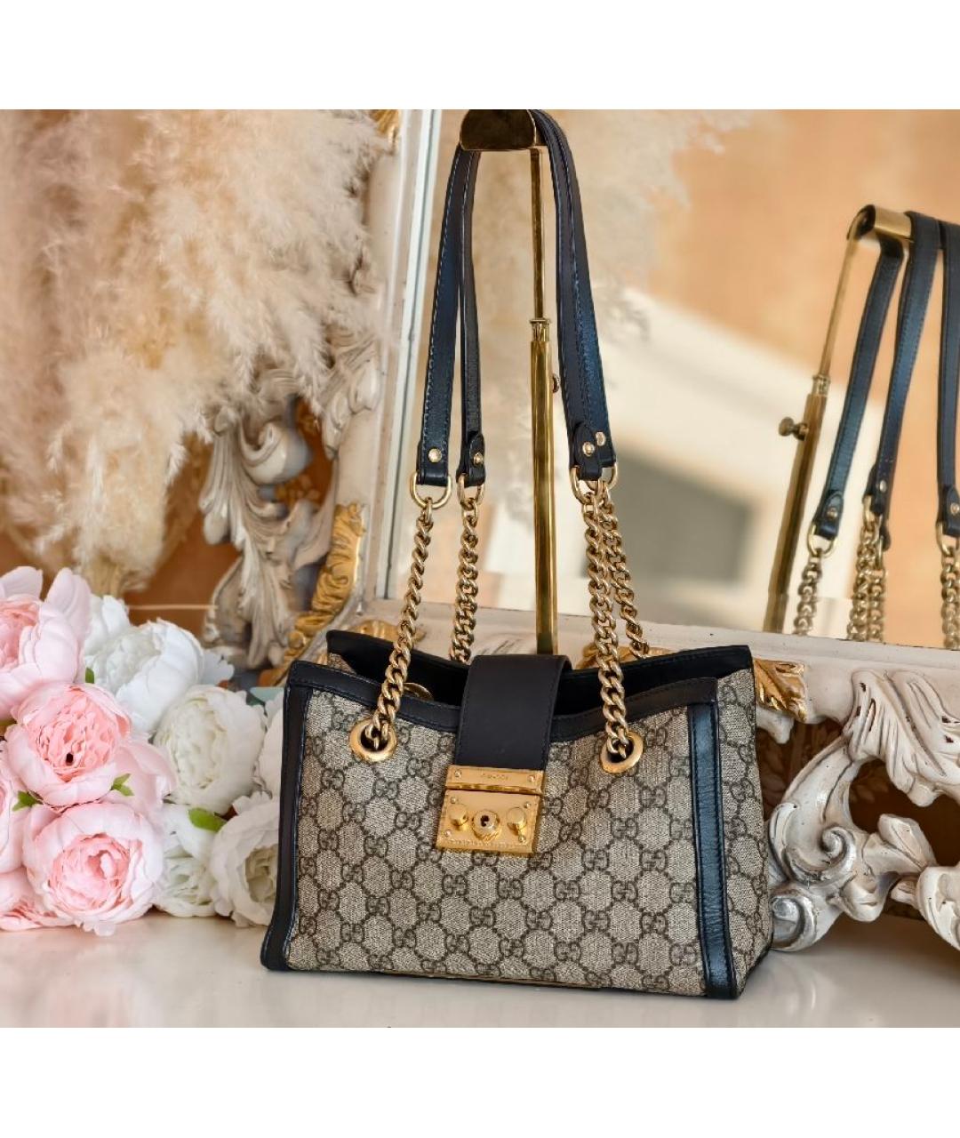 GUCCI Серая сумка с короткими ручками, фото 2