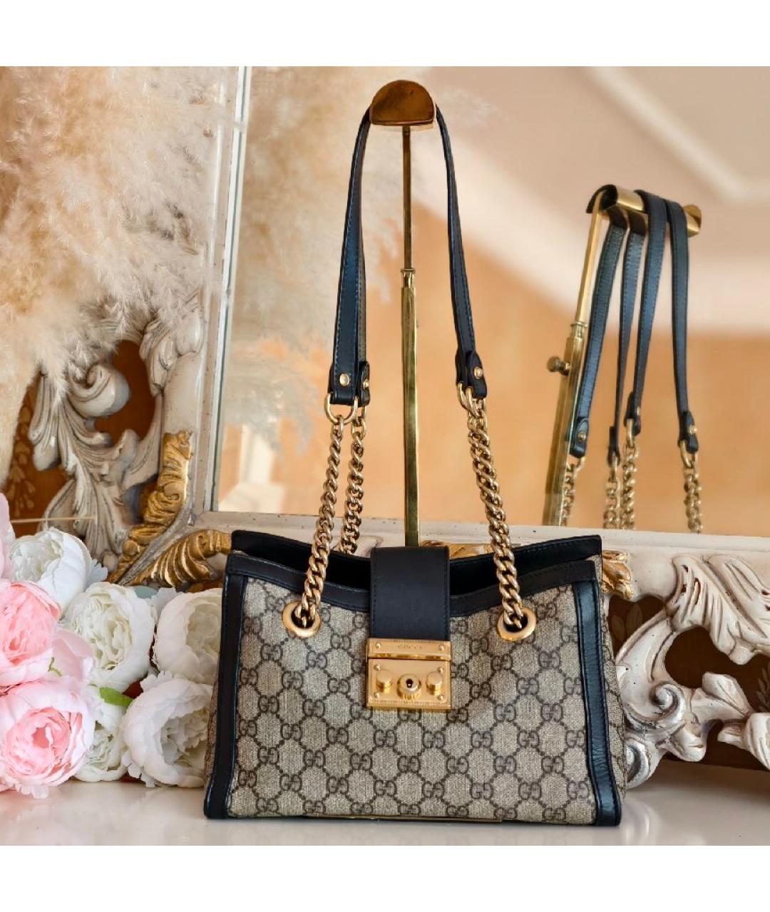 GUCCI Серая сумка с короткими ручками, фото 9