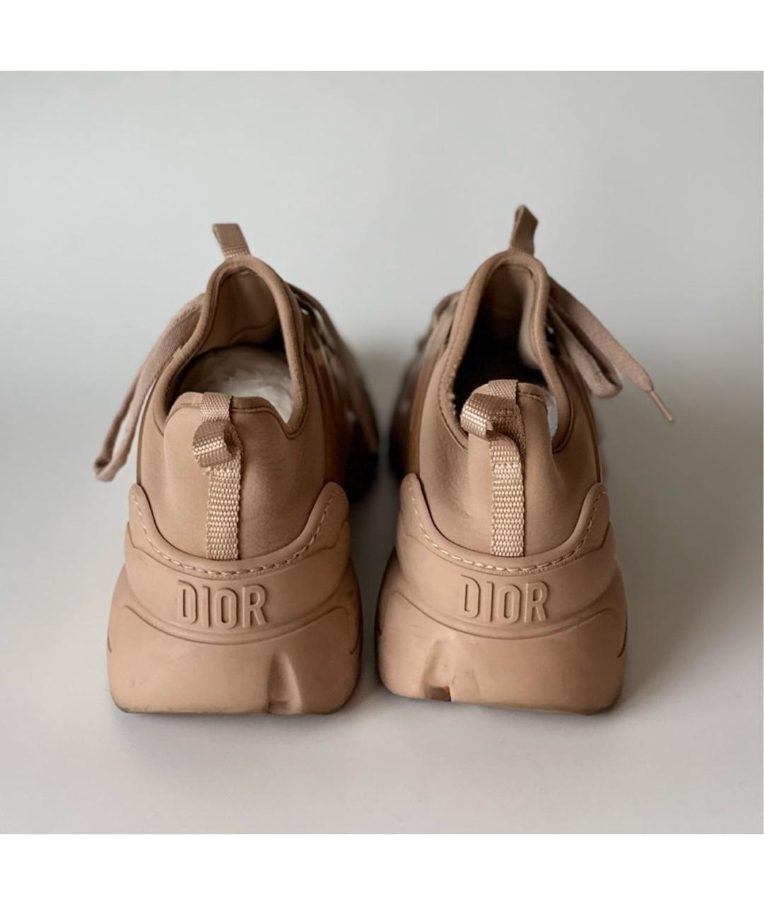 CHRISTIAN DIOR Бежевые неопреновые кроссовки, фото 4