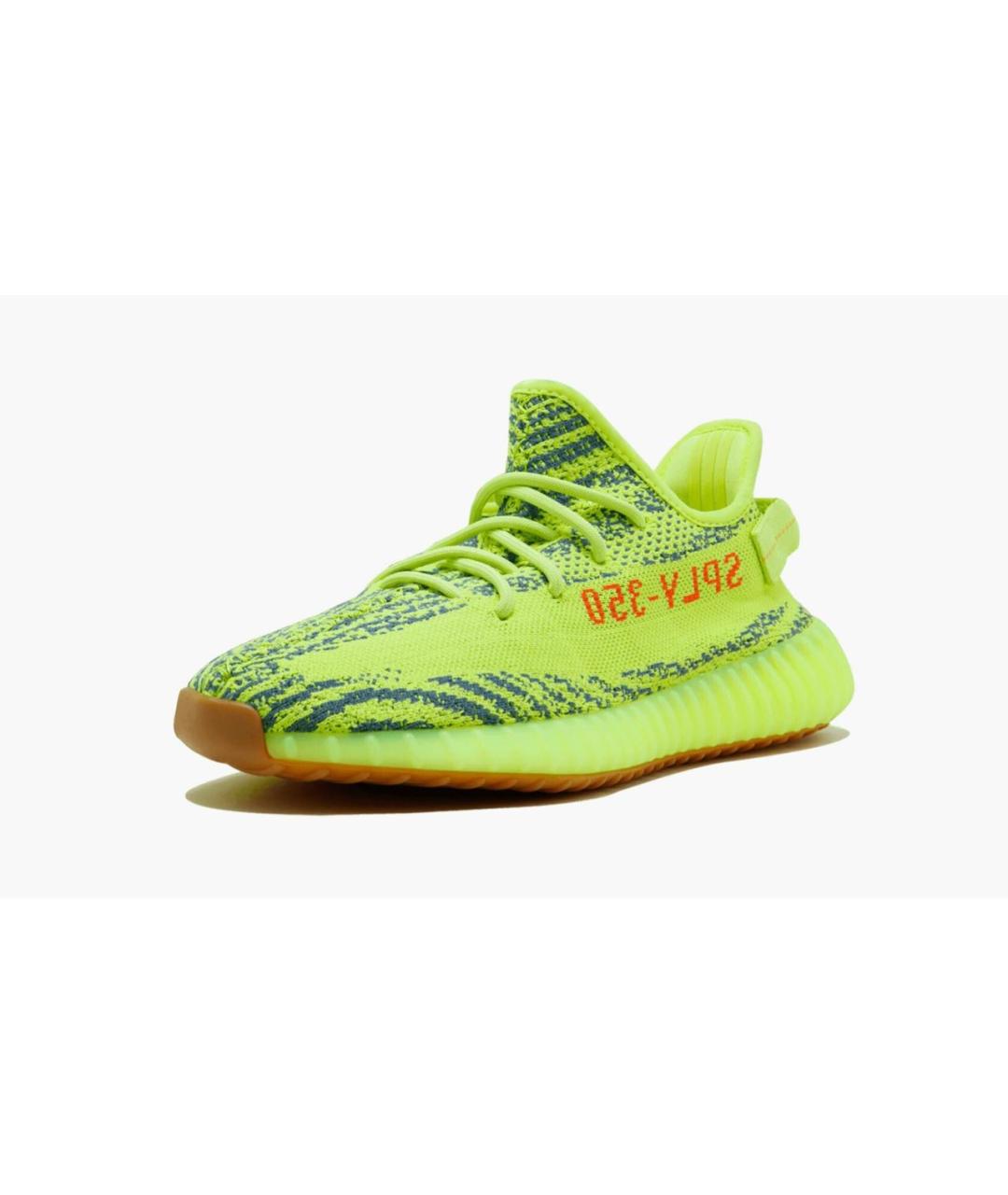 ADIDAS YEEZY Зеленые текстильные низкие кроссовки / кеды, фото 4