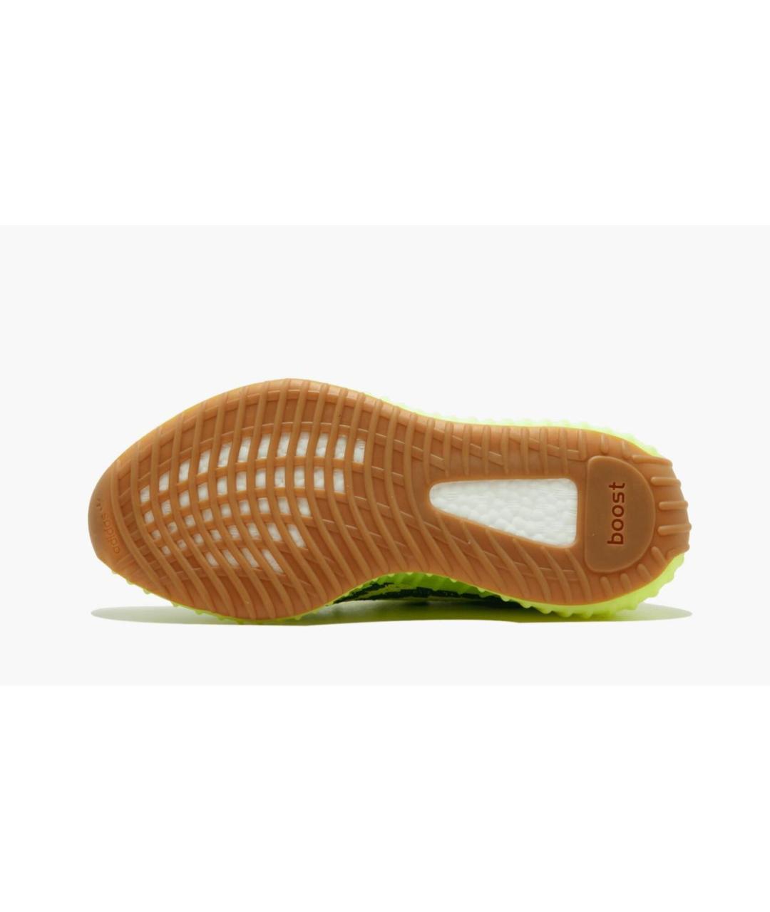 ADIDAS YEEZY Зеленые текстильные низкие кроссовки / кеды, фото 5