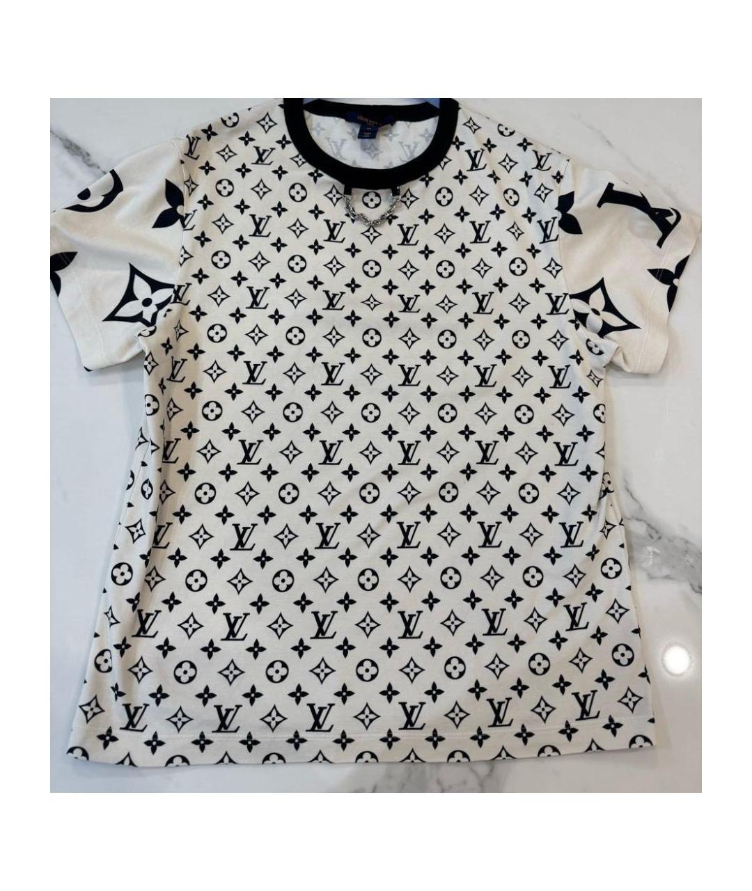 LOUIS VUITTON Белая хлопковая футболка, фото 10