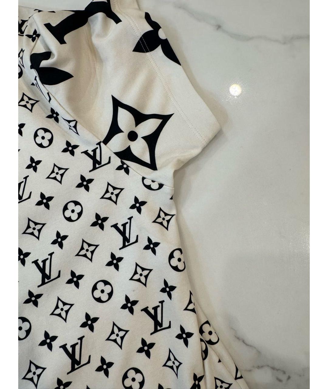 LOUIS VUITTON Белая хлопковая футболка, фото 6