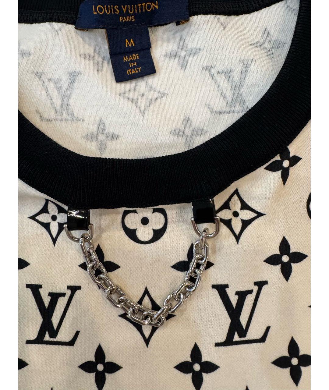 LOUIS VUITTON Белая хлопковая футболка, фото 3