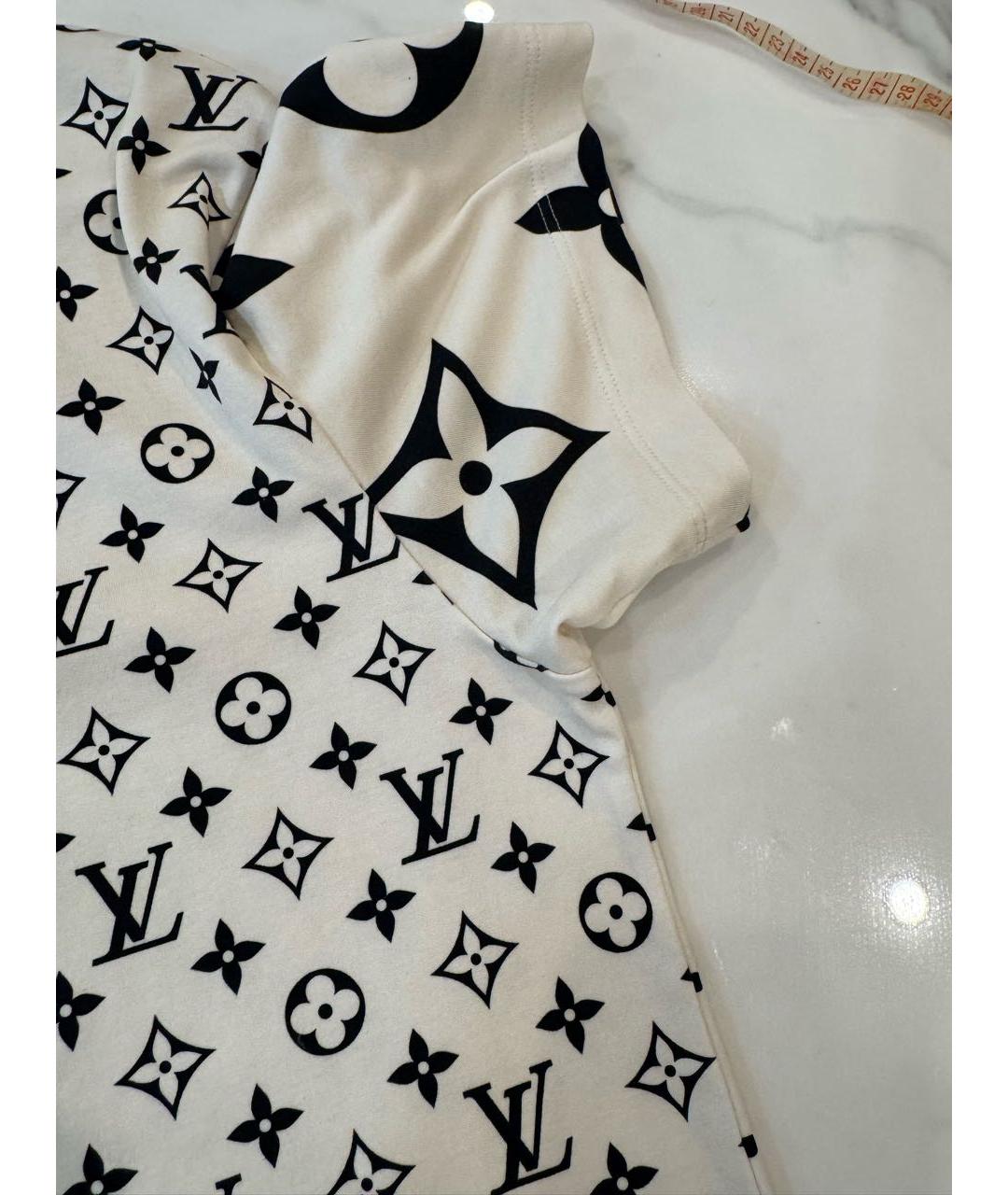 LOUIS VUITTON Белая хлопковая футболка, фото 8