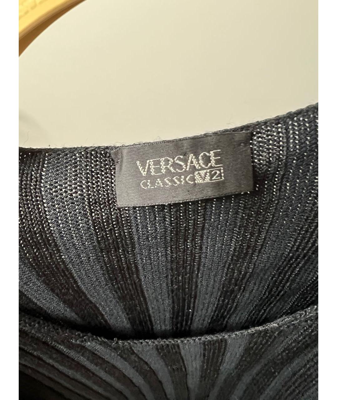 VERSACE Черный шерстяной джемпер / свитер, фото 7