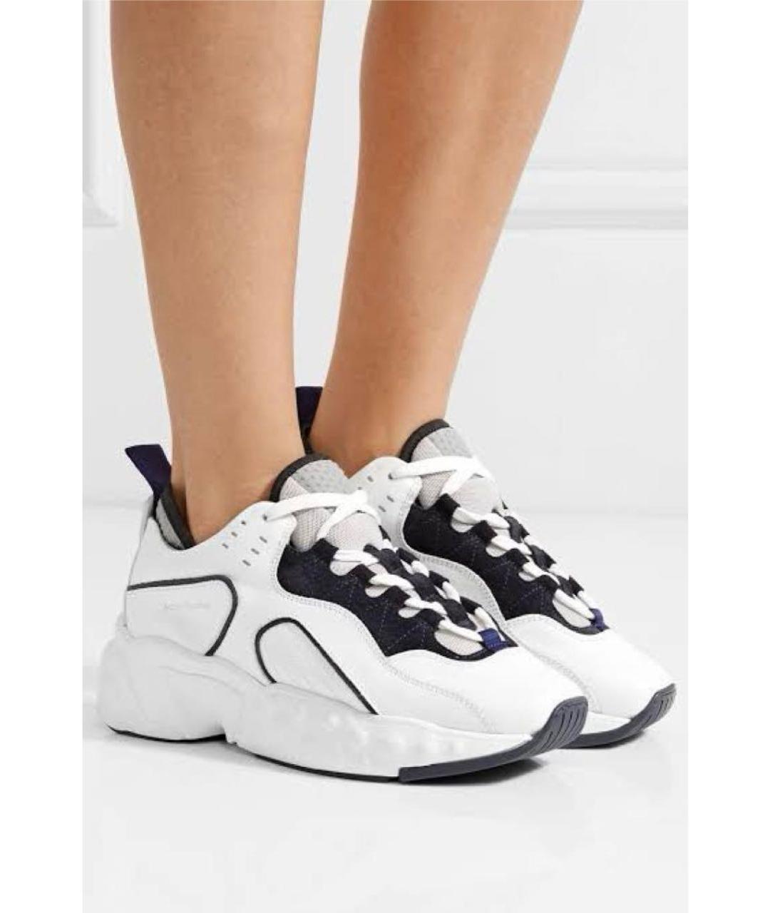 ACNE STUDIOS Белые кожаные кроссовки, фото 5