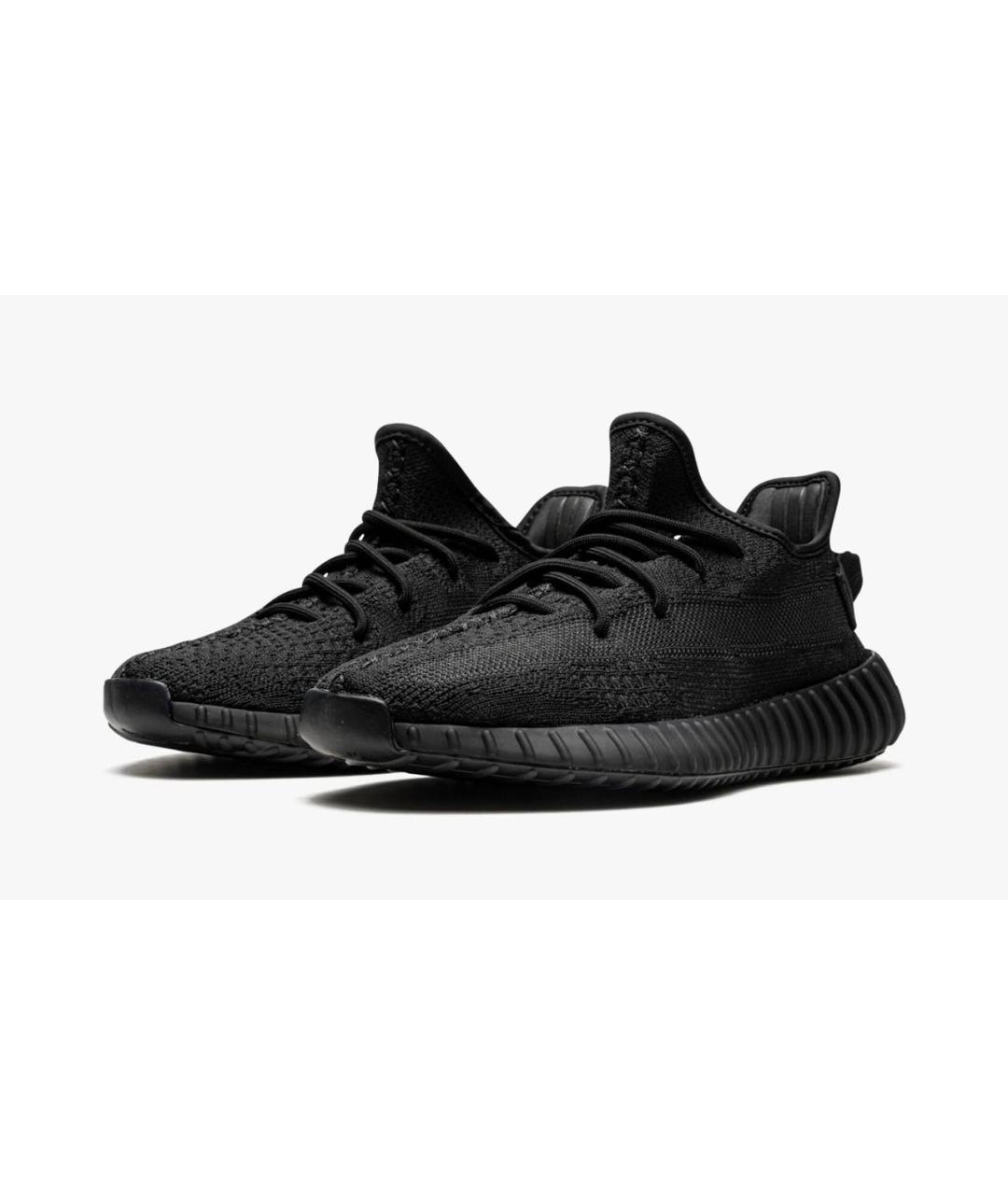 ADIDAS YEEZY Черные текстильные низкие кроссовки / кеды, фото 2