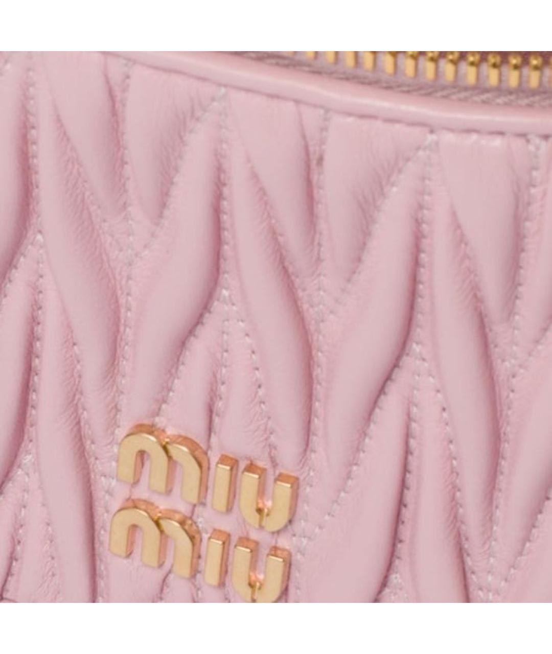 MIU MIU Розовая кожаная сумка через плечо, фото 5