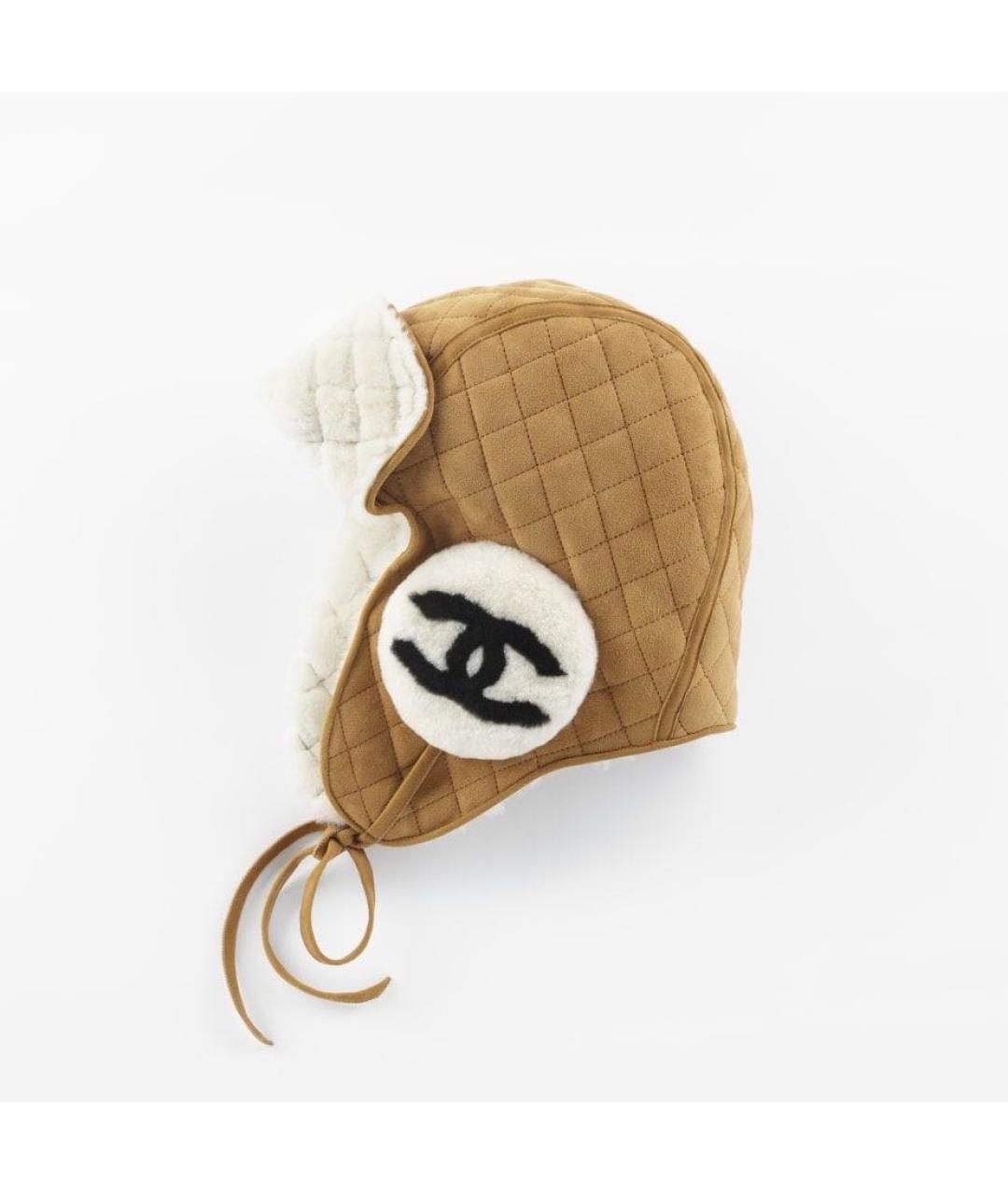 CHANEL Коричневая шапка, фото 3