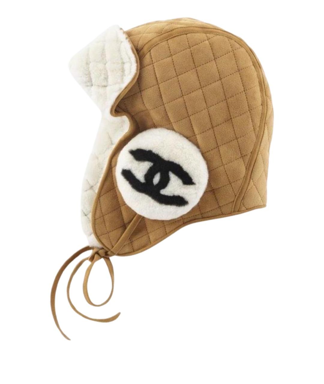 CHANEL Коричневая шапка, фото 4