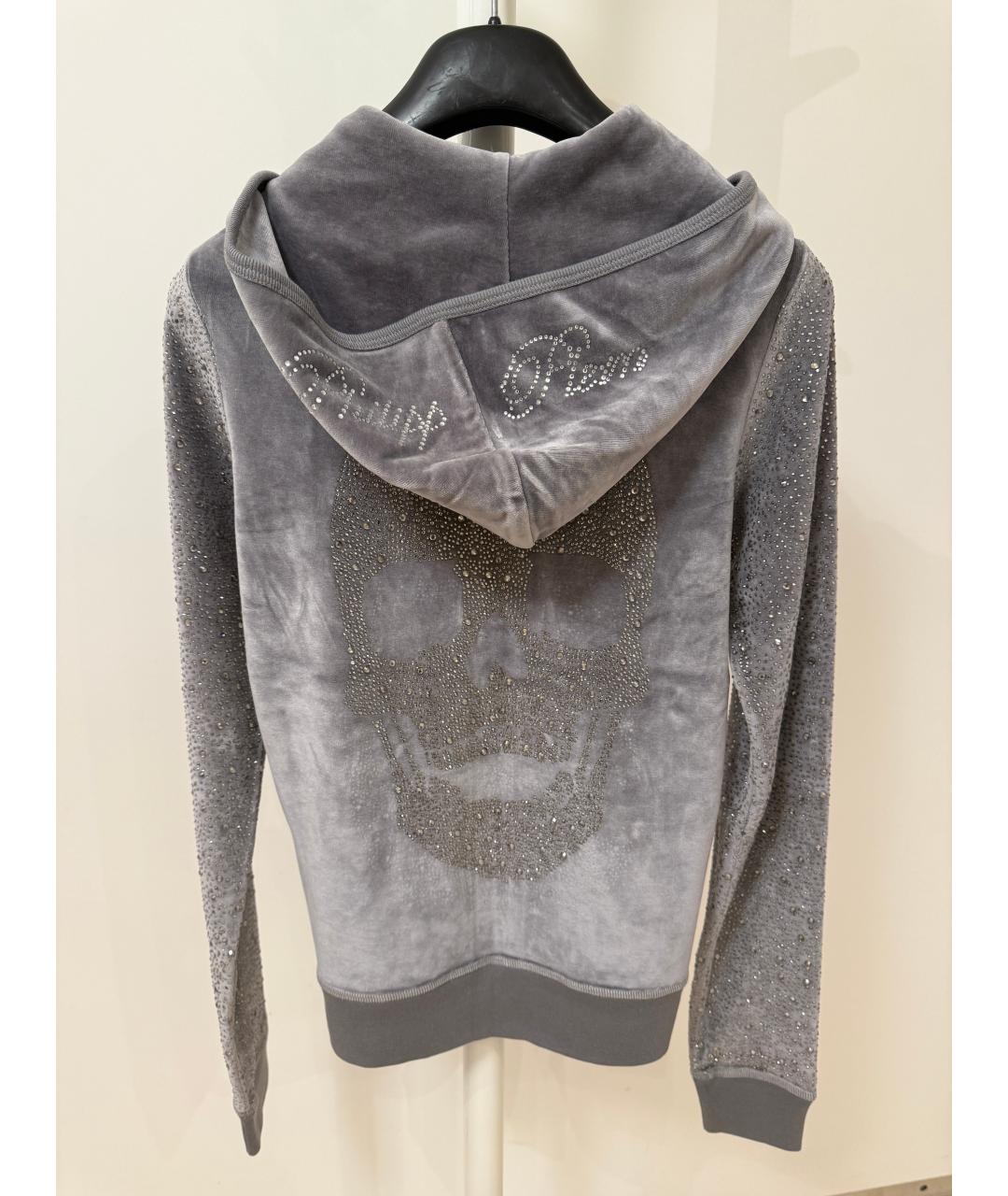 PHILIPP PLEIN Серый хлопковый спортивные костюмы, фото 3