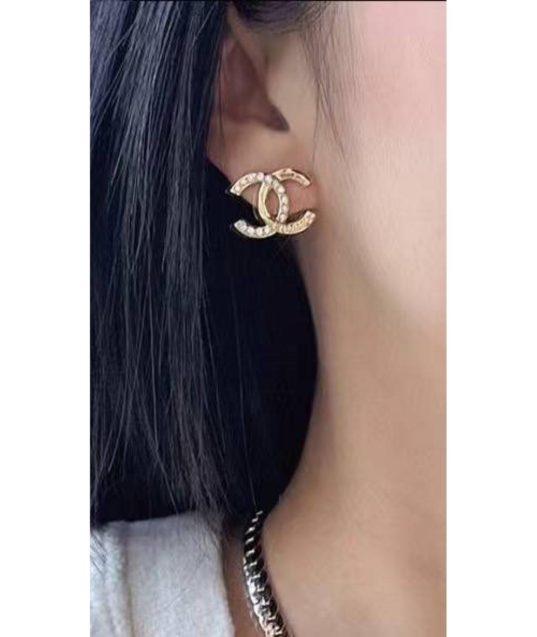 CHANEL Золотые серьги из желтого золота, фото 4