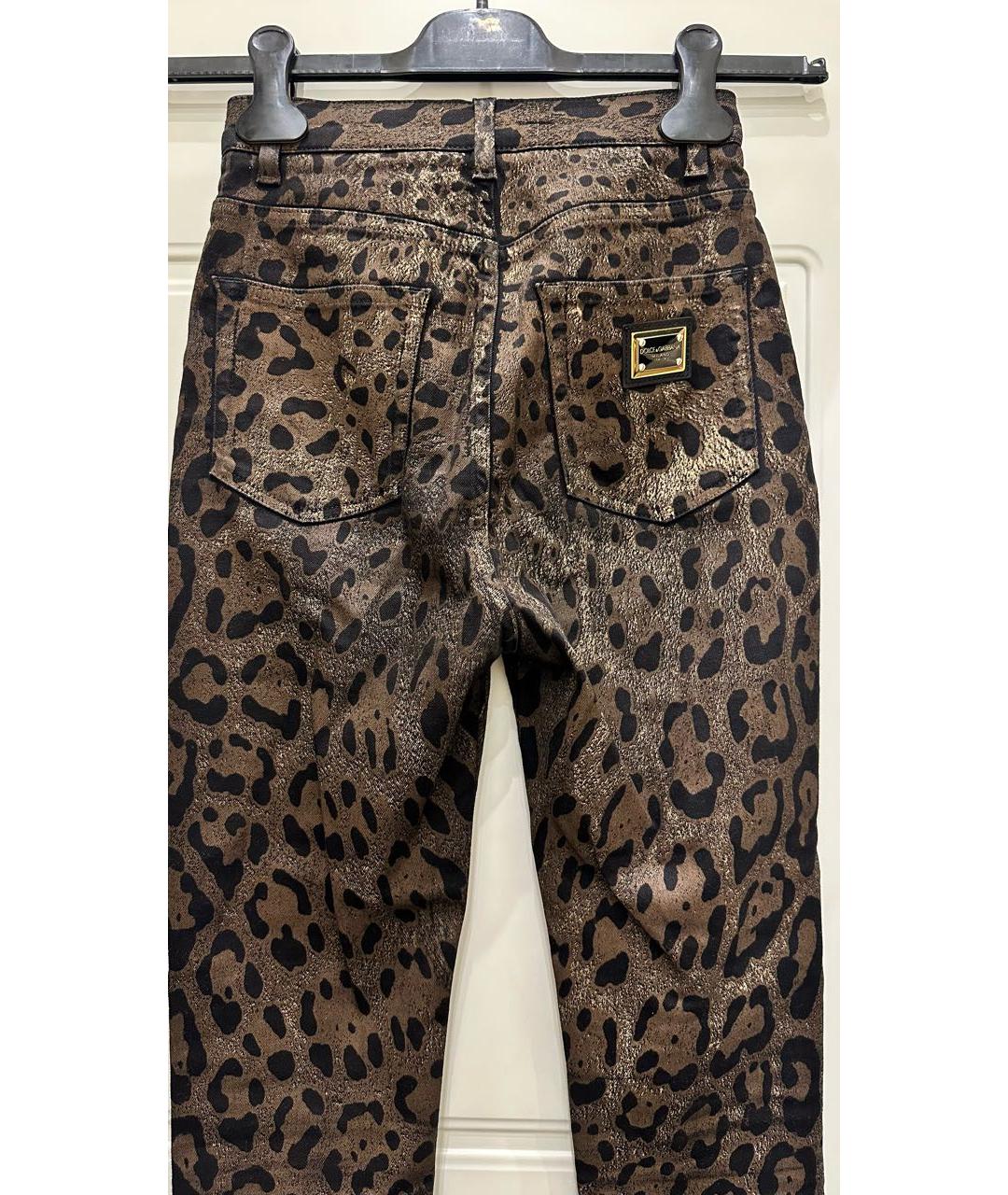 DOLCE&GABBANA Коричневые хлопко-эластановые джинсы слим, фото 7