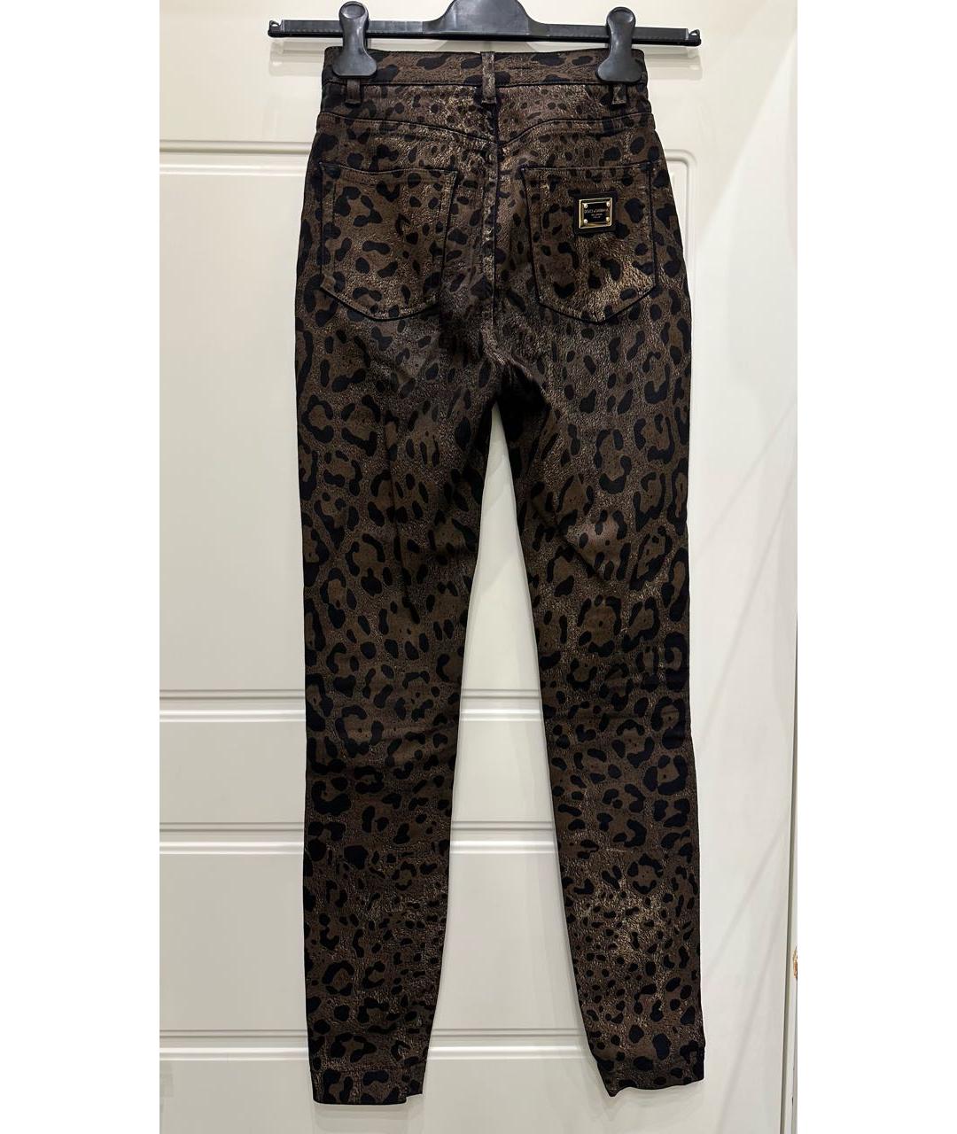 DOLCE&GABBANA Коричневые хлопко-эластановые джинсы слим, фото 2