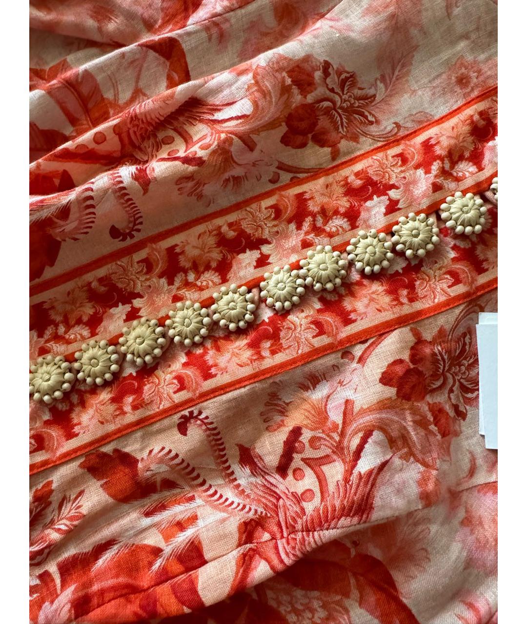 ZIMMERMANN Мульти льняное повседневное платье, фото 4