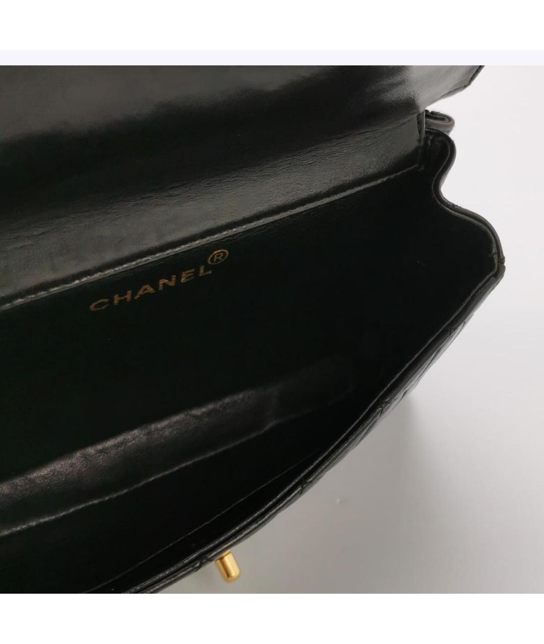 CHANEL Черная кожаная сумка через плечо, фото 5