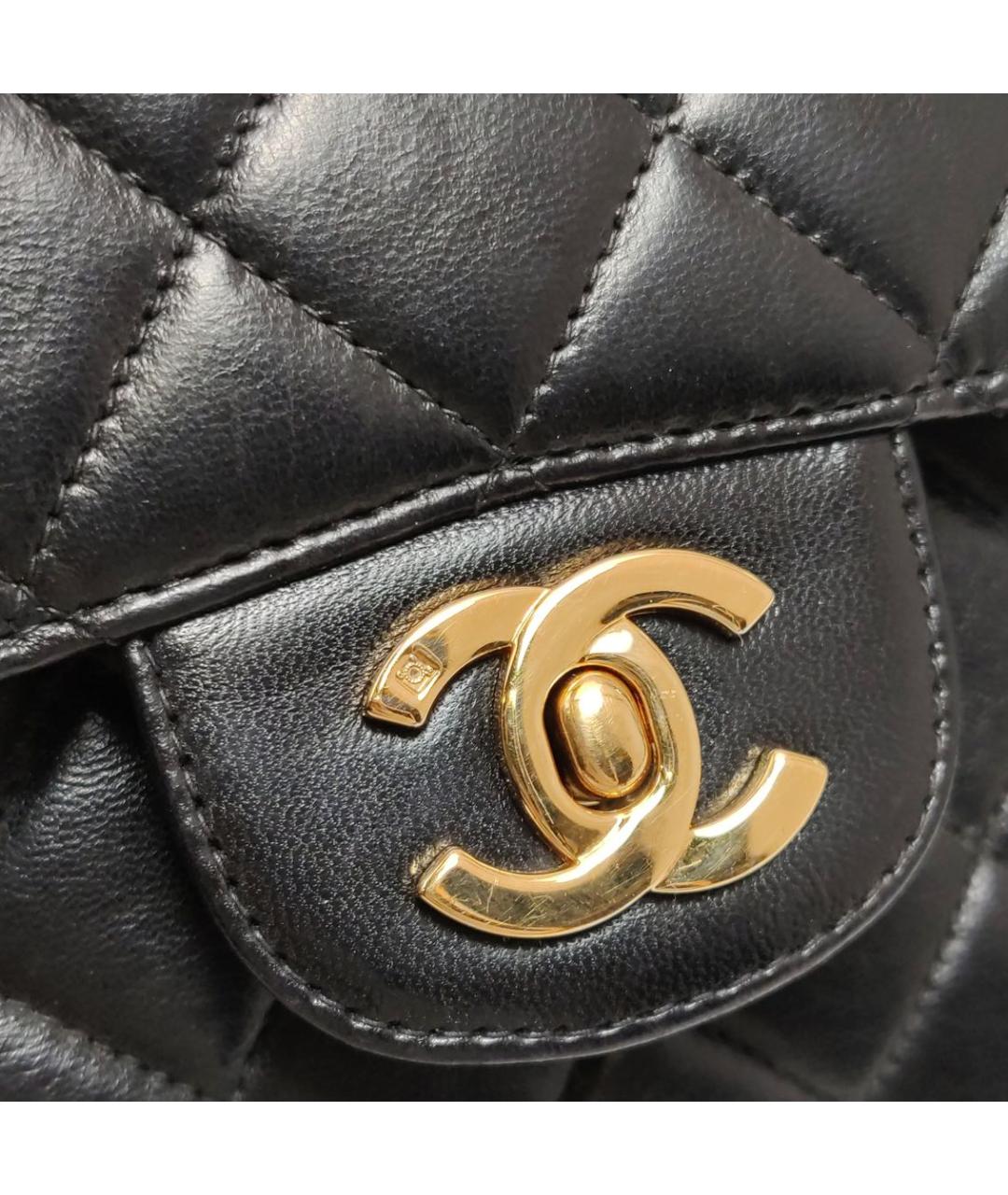 CHANEL Черная кожаная сумка через плечо, фото 8