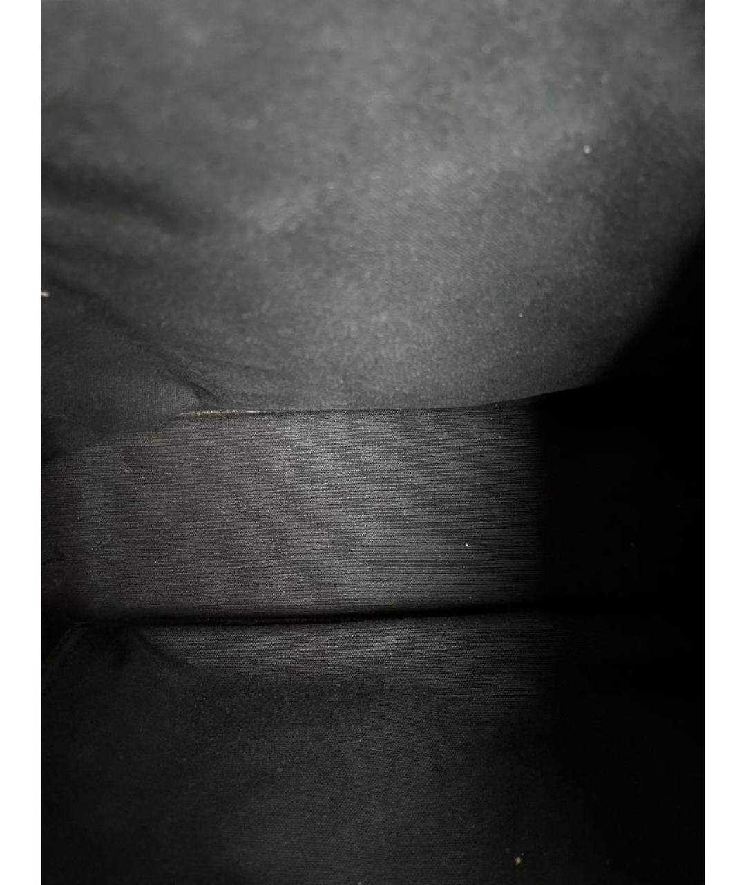 HERMES Черная тканевая сумка с короткими ручками, фото 6