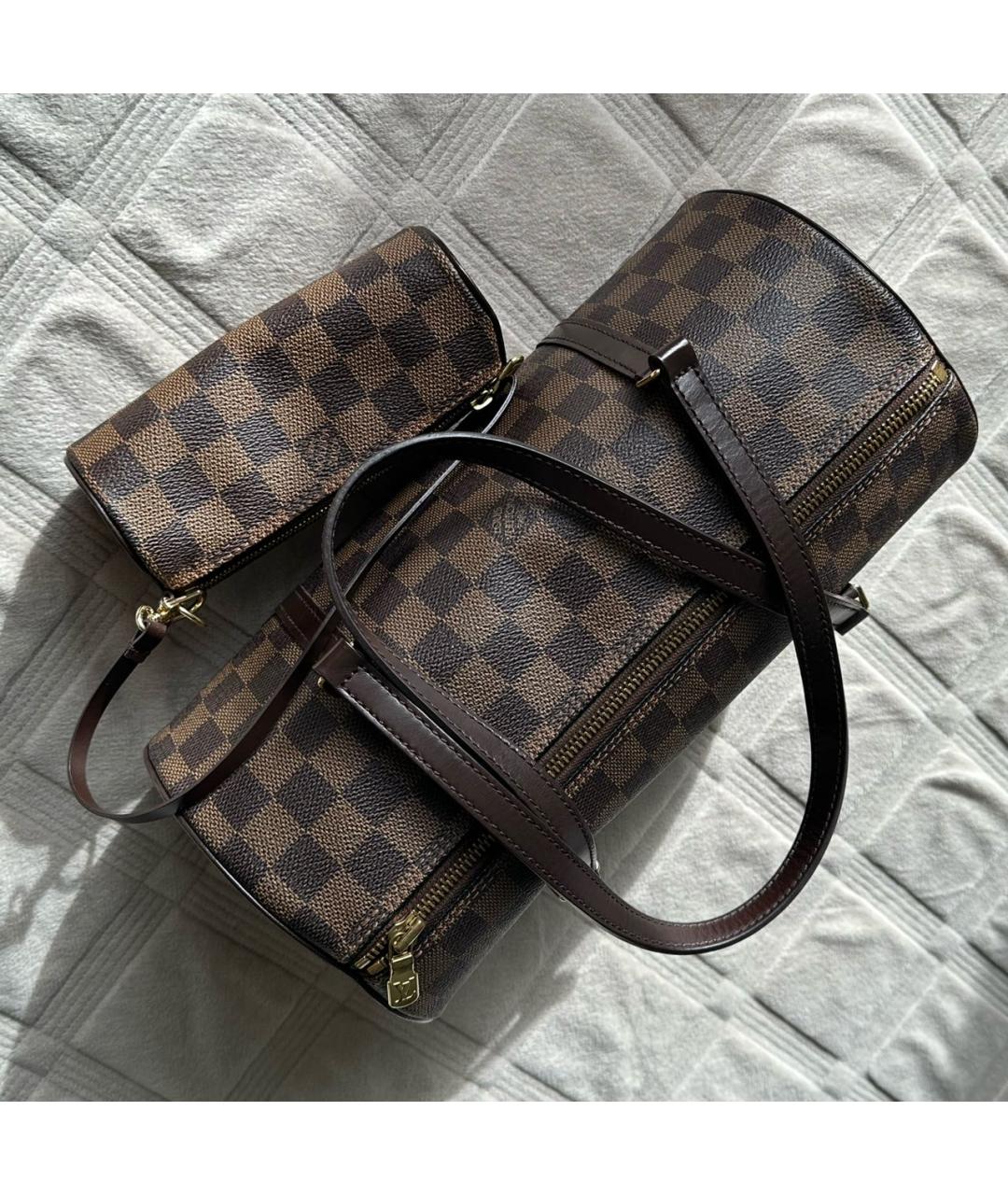 LOUIS VUITTON Коричневая сумка с короткими ручками, фото 2
