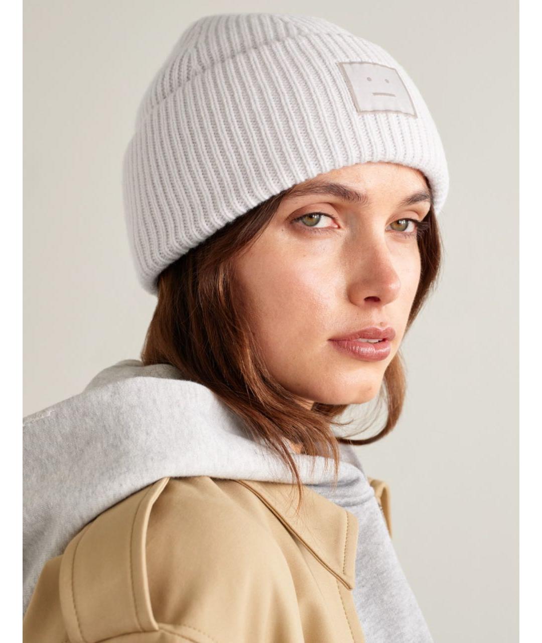 ACNE STUDIOS Бежевая шерстяная шапка, фото 2
