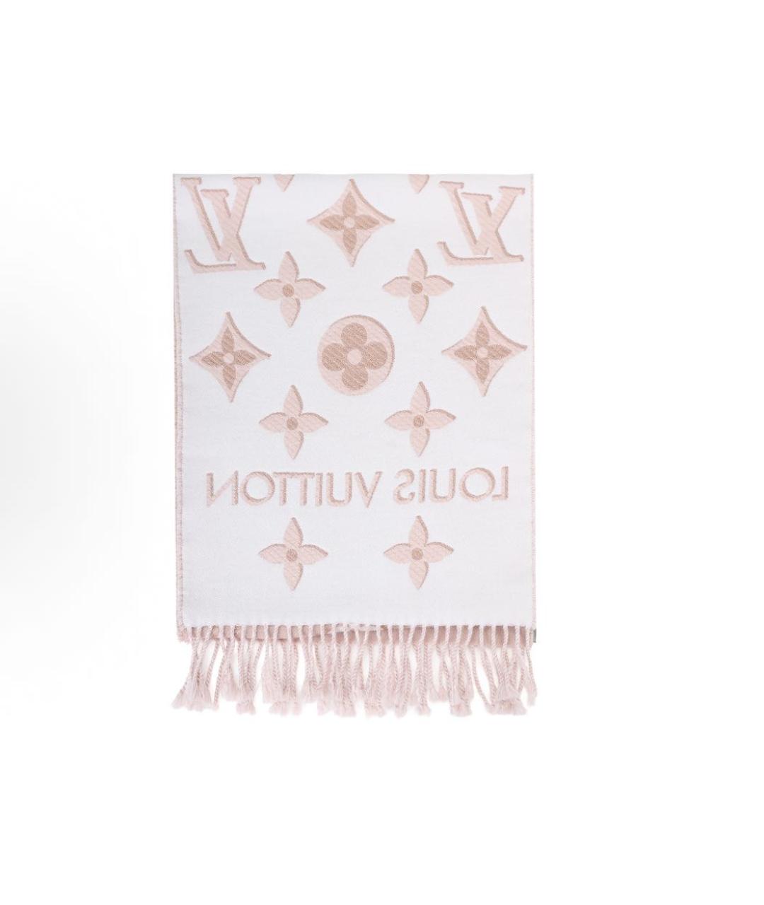 LOUIS VUITTON Розовый шерстяной шарф, фото 2