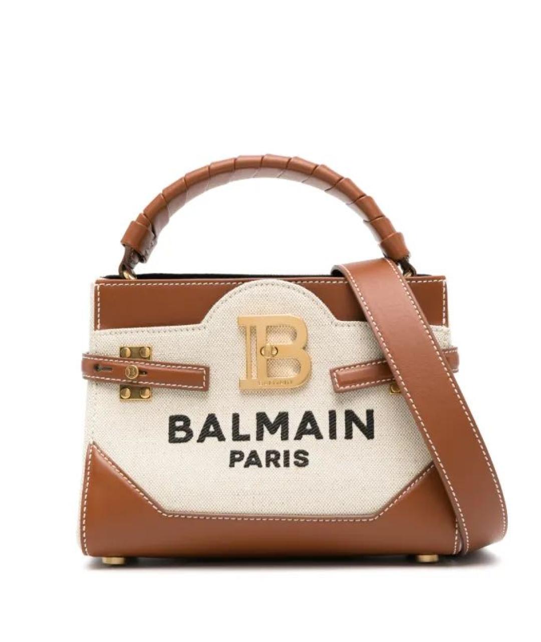 BALMAIN Бежевая кожаная сумка через плечо, фото 3