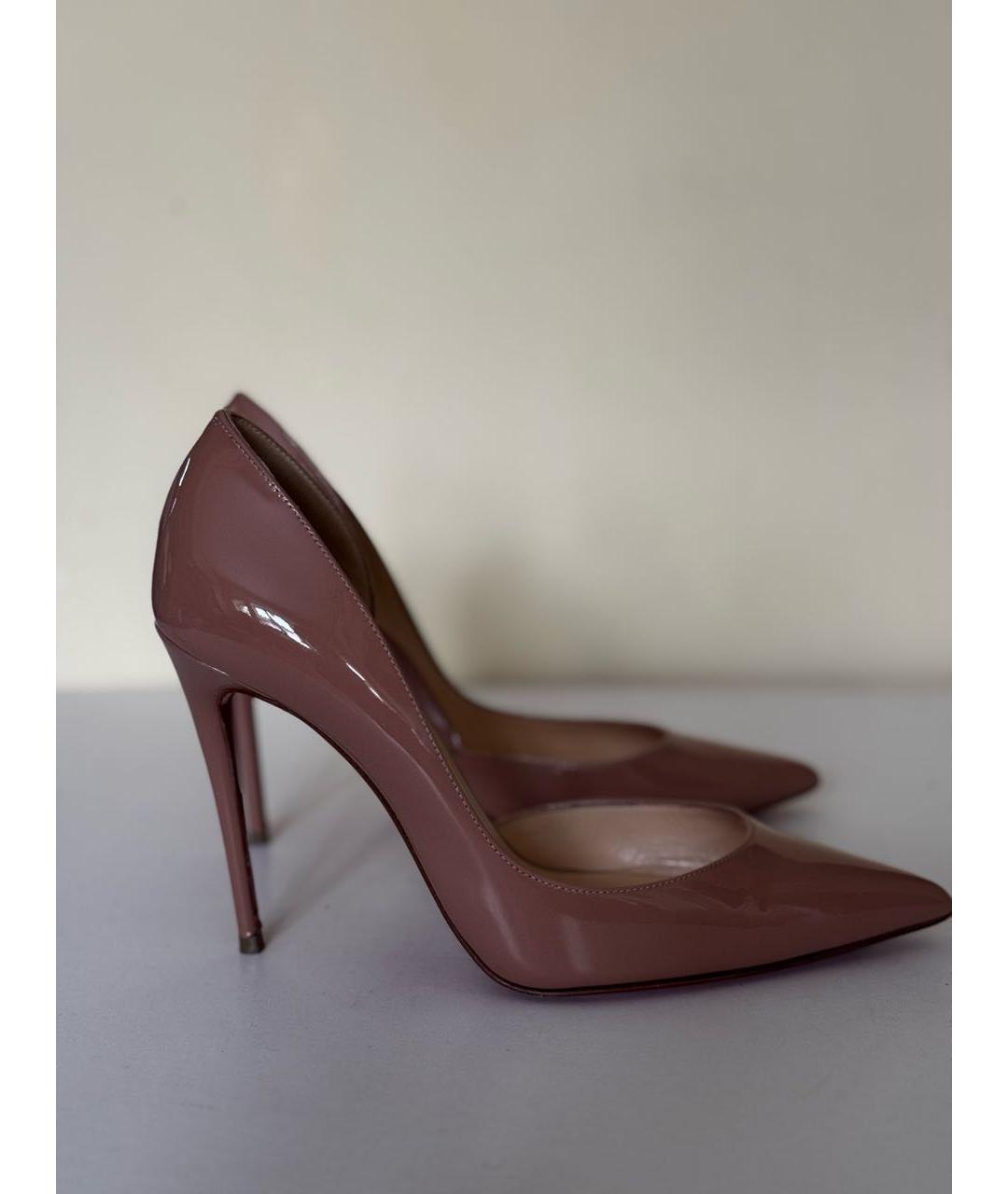 CHRISTIAN LOUBOUTIN Коричневые туфли из лакированной кожи, фото 6