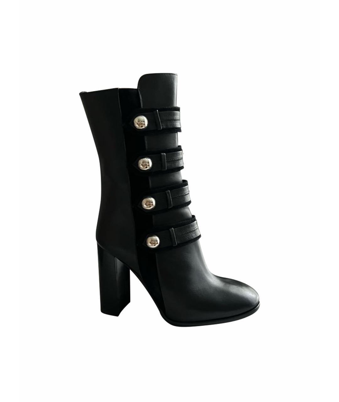 ISABEL MARANT Черные кожаные полусапоги, фото 1