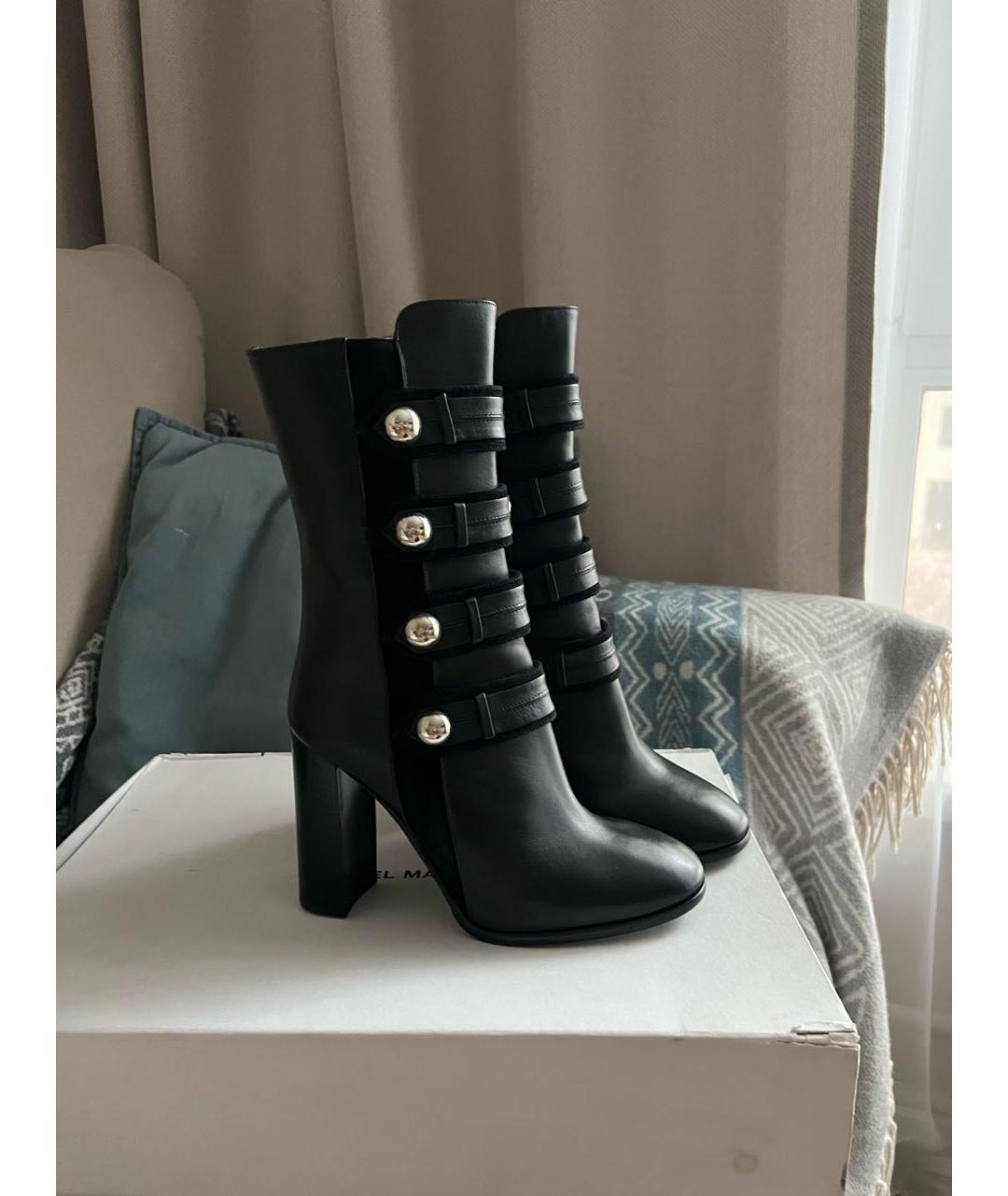 ISABEL MARANT Черные кожаные полусапоги, фото 6