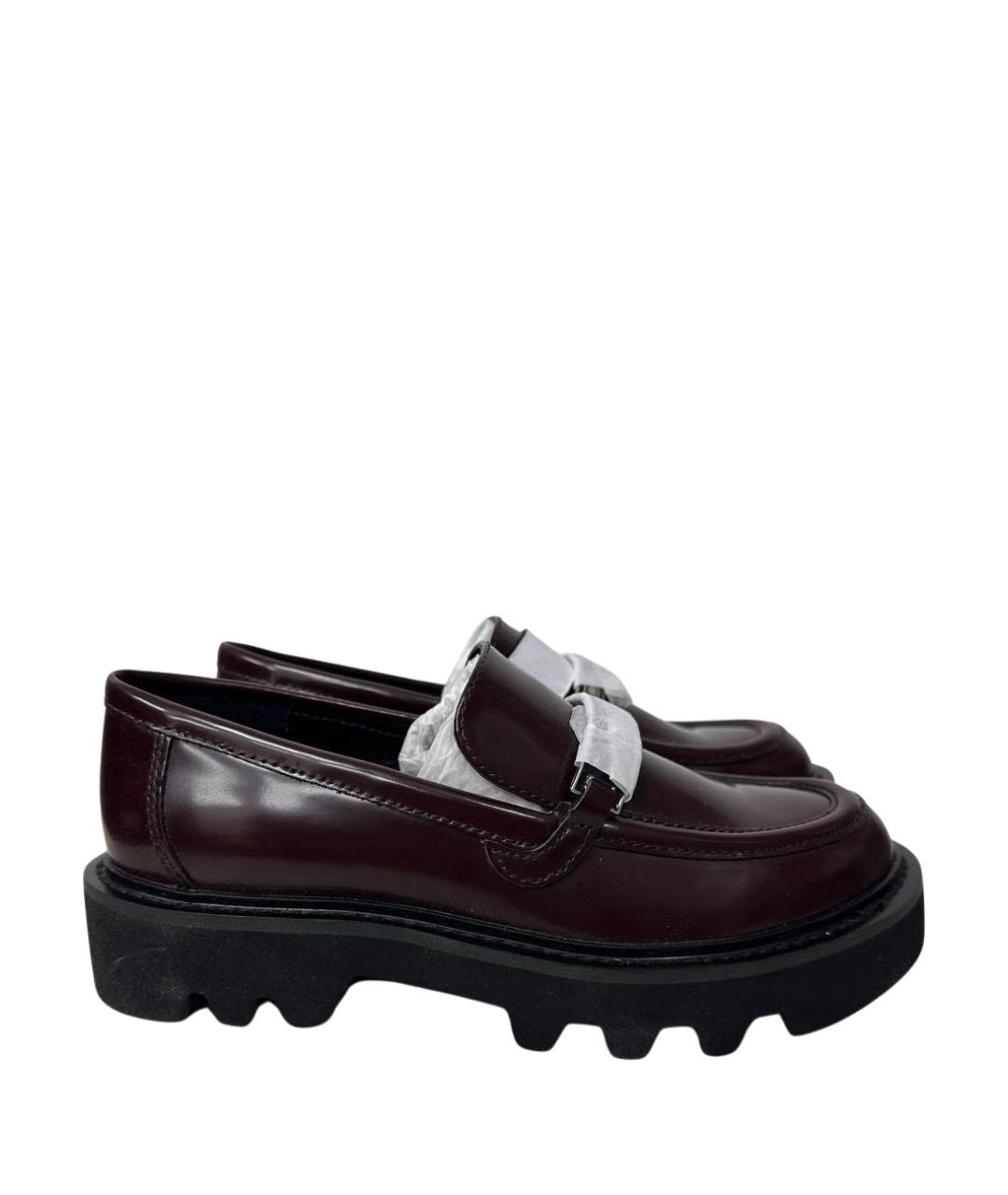 DKNY Бордовые кожаные лоферы, фото 1