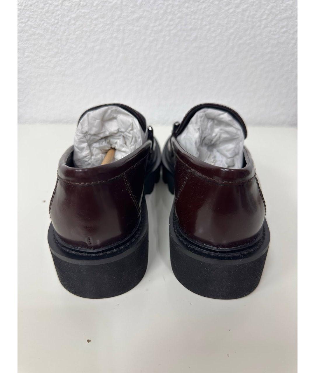 DKNY Бордовые кожаные лоферы, фото 4