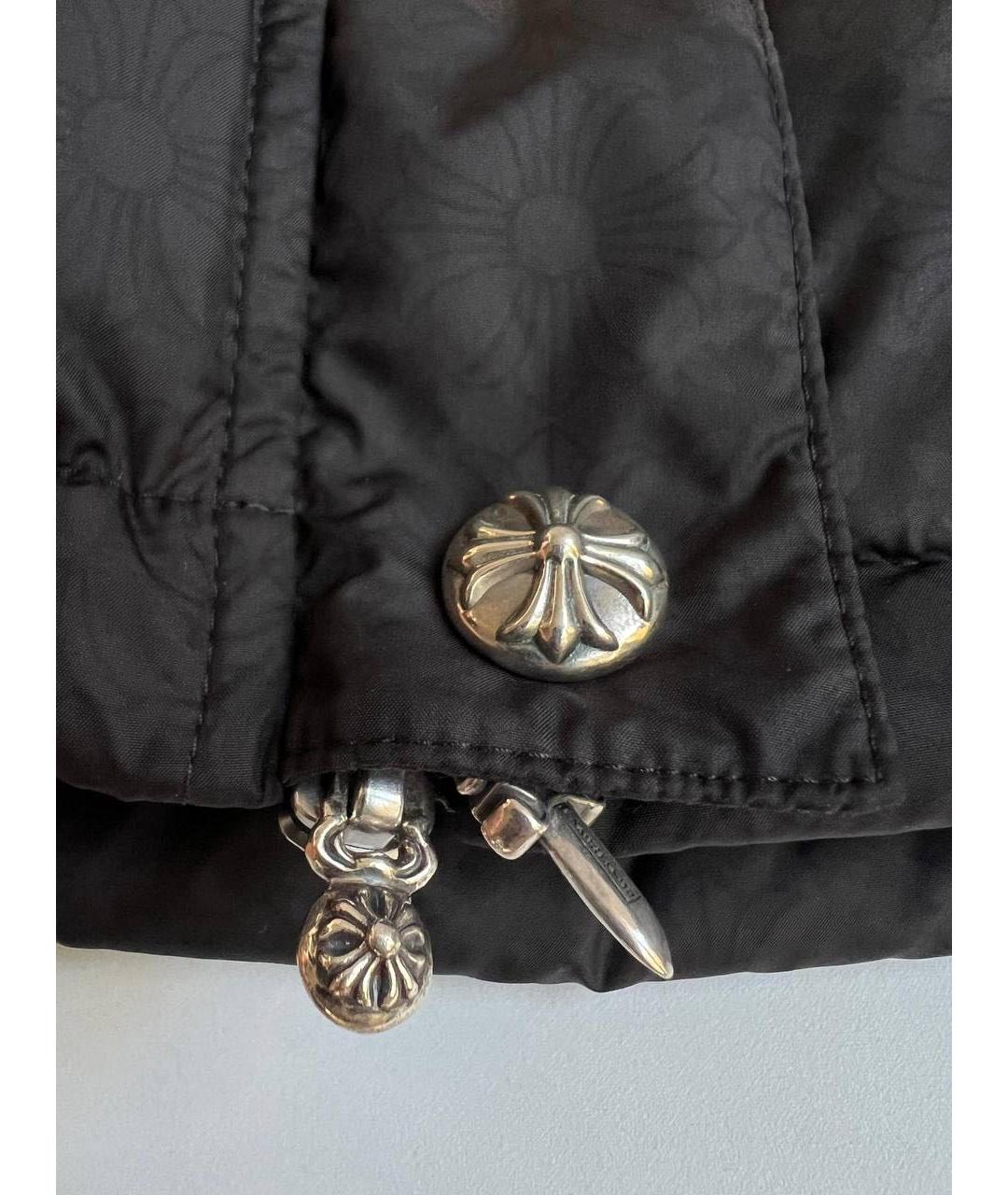CHROME HEARTS Черный синтетический пуховик, фото 4