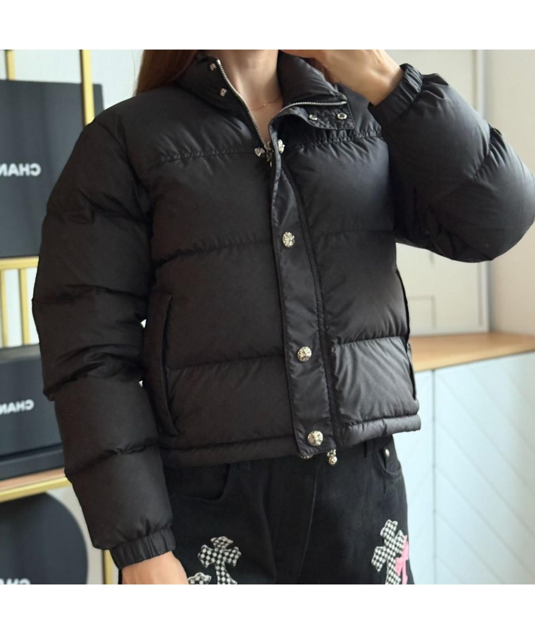 CHROME HEARTS Черный синтетический пуховик, фото 6