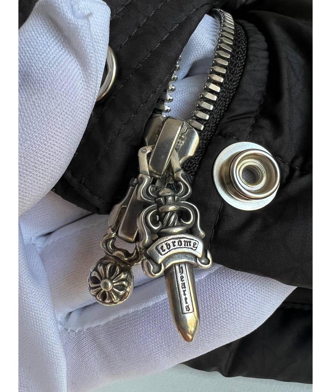 CHROME HEARTS Черный синтетический пуховик, фото 5