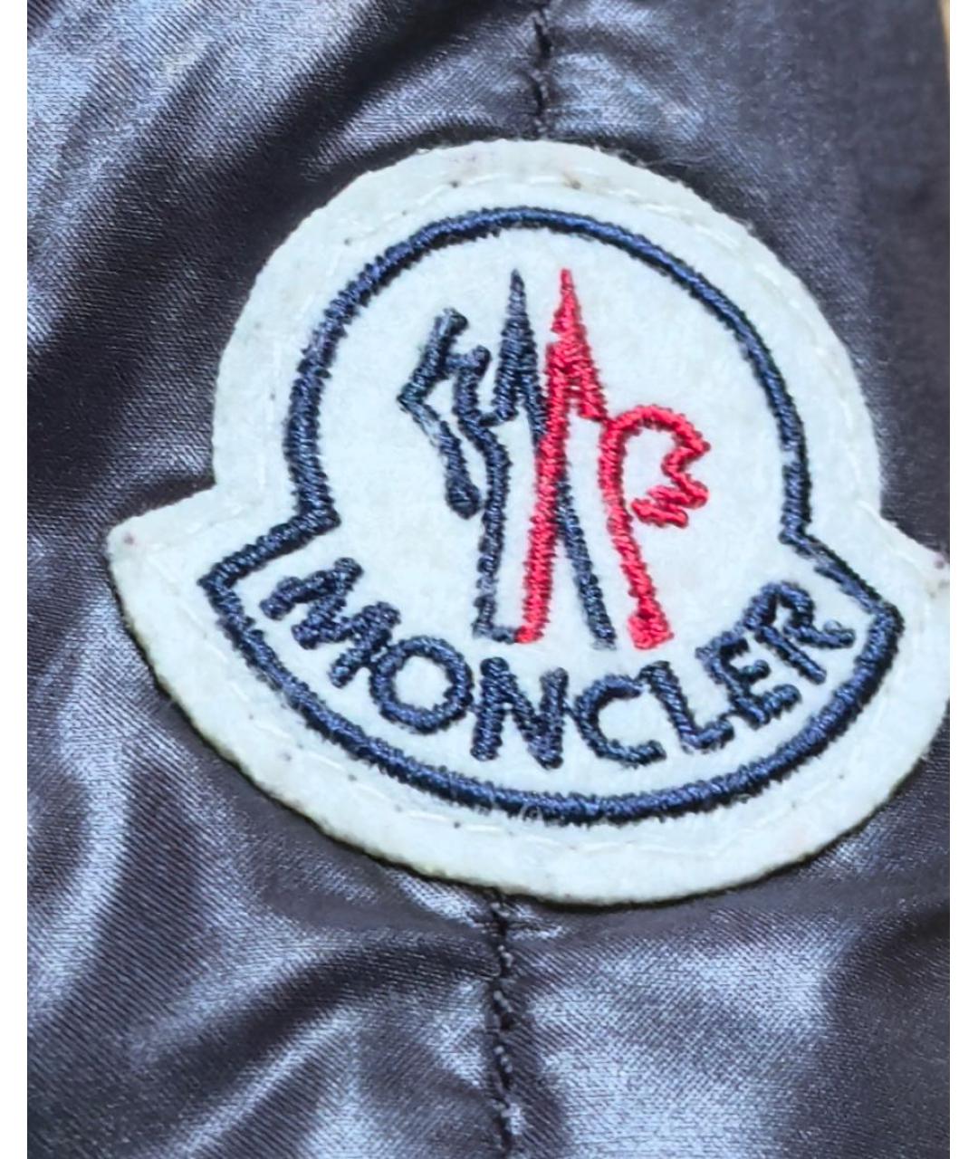 MONCLER Черный полиамидовый пуховик, фото 7
