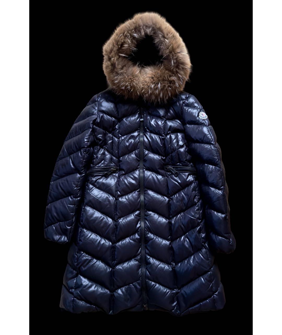 MONCLER Черный полиамидовый пуховик, фото 8