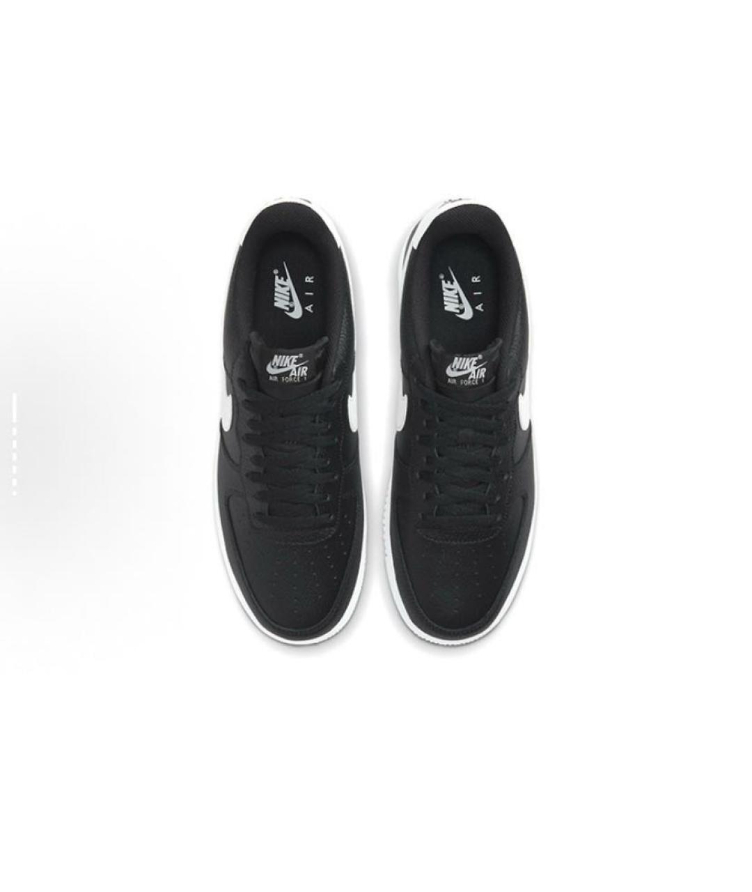NIKE Черные кожаные низкие кроссовки / кеды, фото 4
