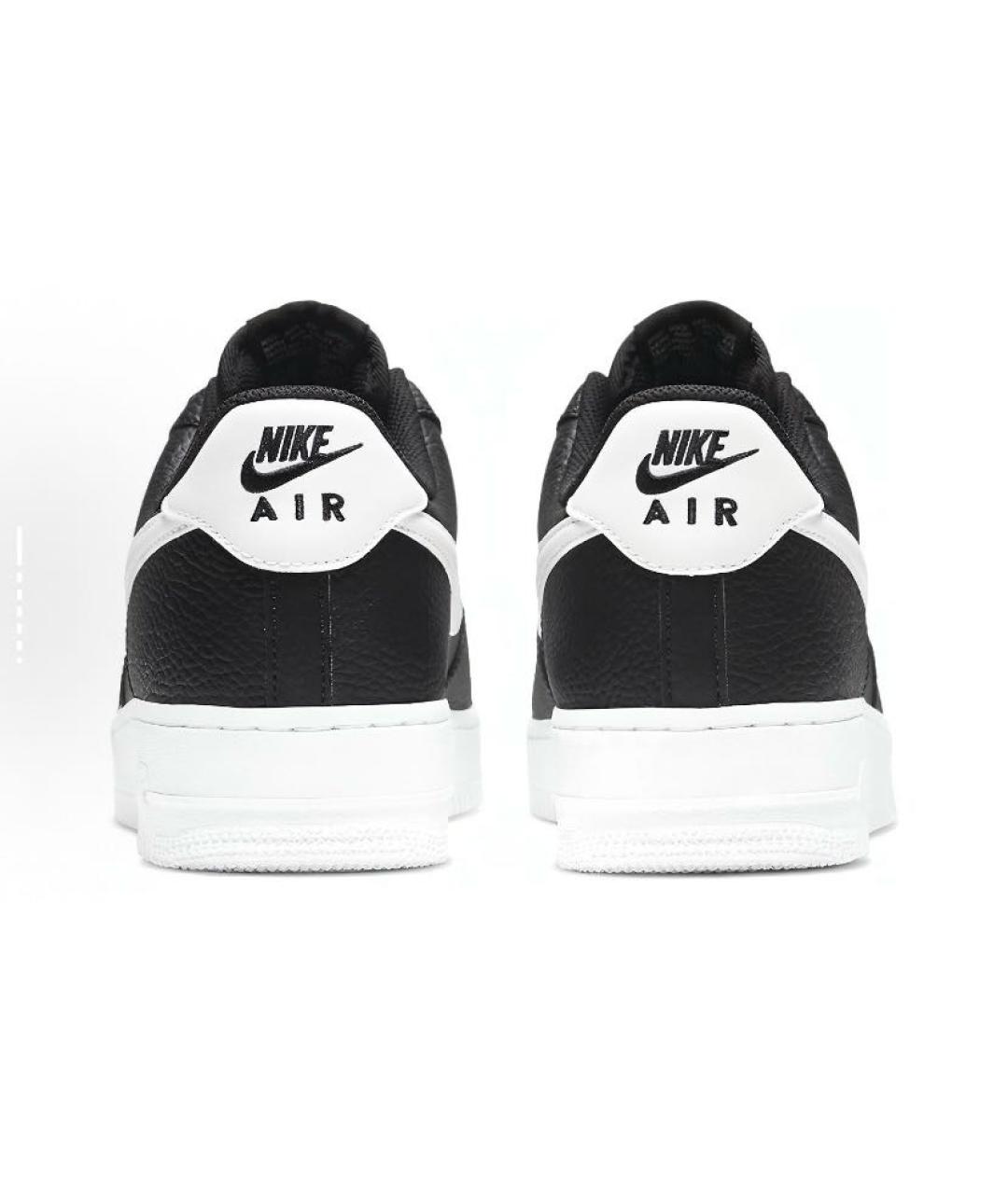 NIKE Черные кожаные низкие кроссовки / кеды, фото 5