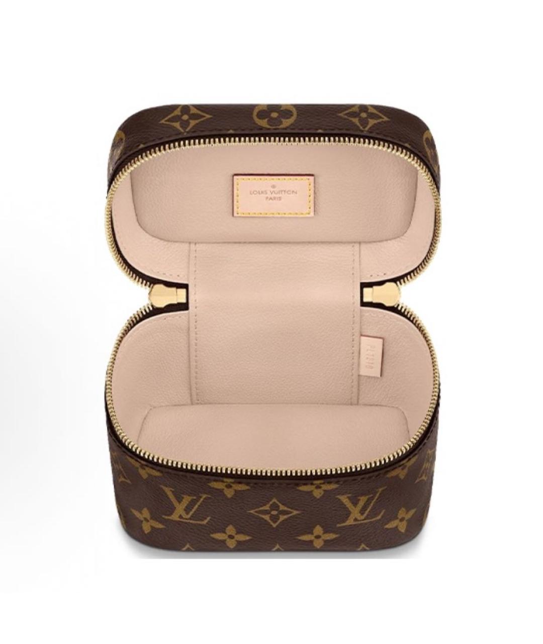 LOUIS VUITTON Коричневая косметичка, фото 4