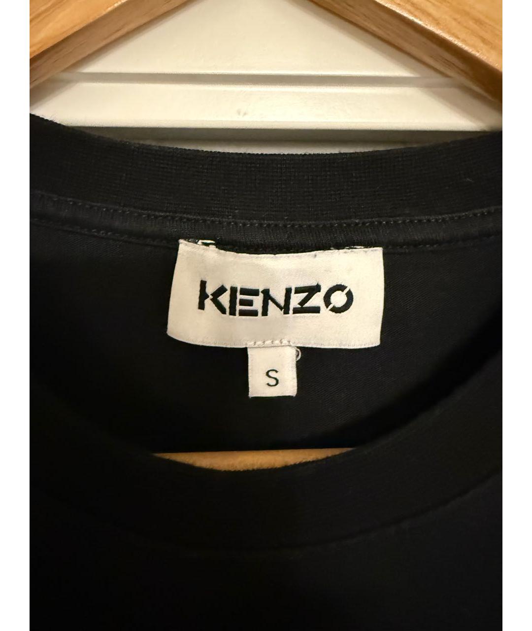 KENZO Черная хлопковая футболка, фото 3