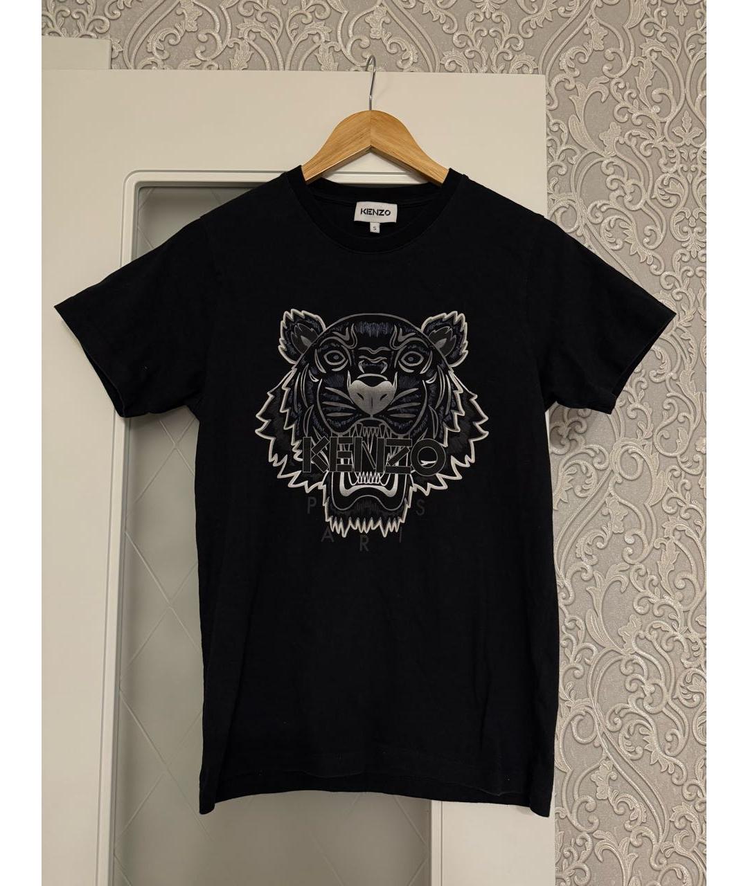 KENZO Черная хлопковая футболка, фото 8