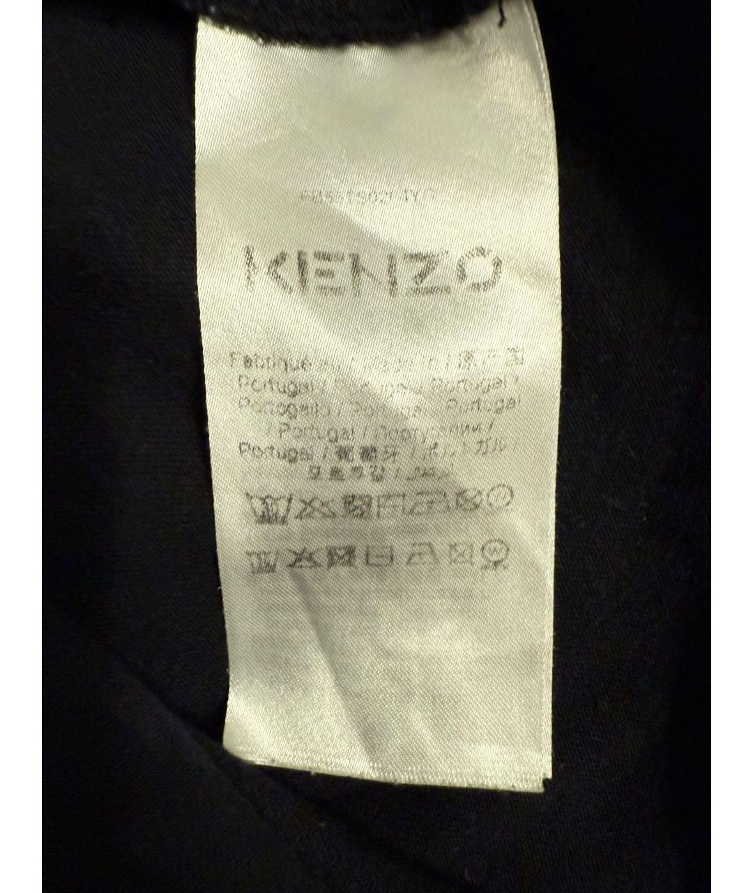 KENZO Черная хлопковая футболка, фото 5