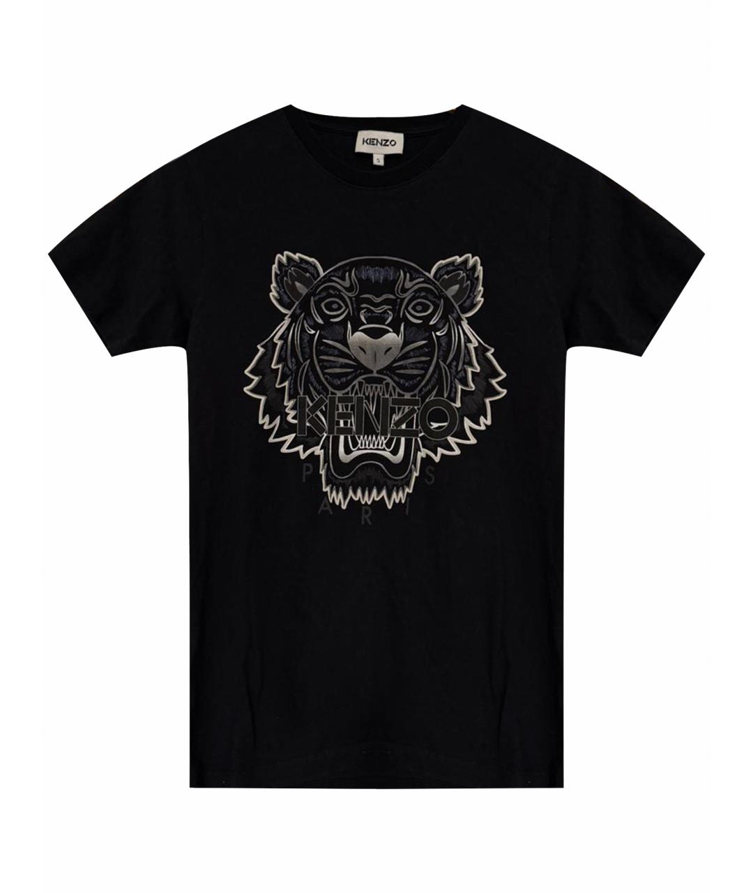 KENZO Черная хлопковая футболка, фото 1